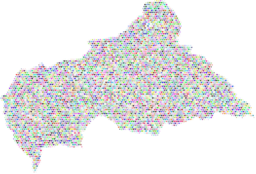 Explore Central African Republic with Colorful Prismatic Maps and Transparent Background PNG Images