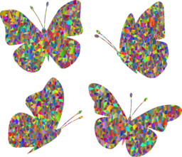 Create Stunning Designs with High-Quality Low Poly Geometric Butterfly PNG Images: Free Download and Transparent Backgrounds for Graphics, Web Design, Advertisements, and More.